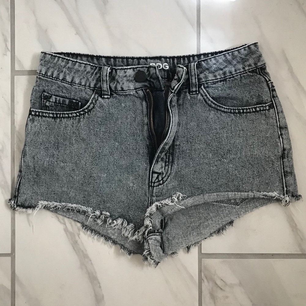 BDG high rise denim shorts